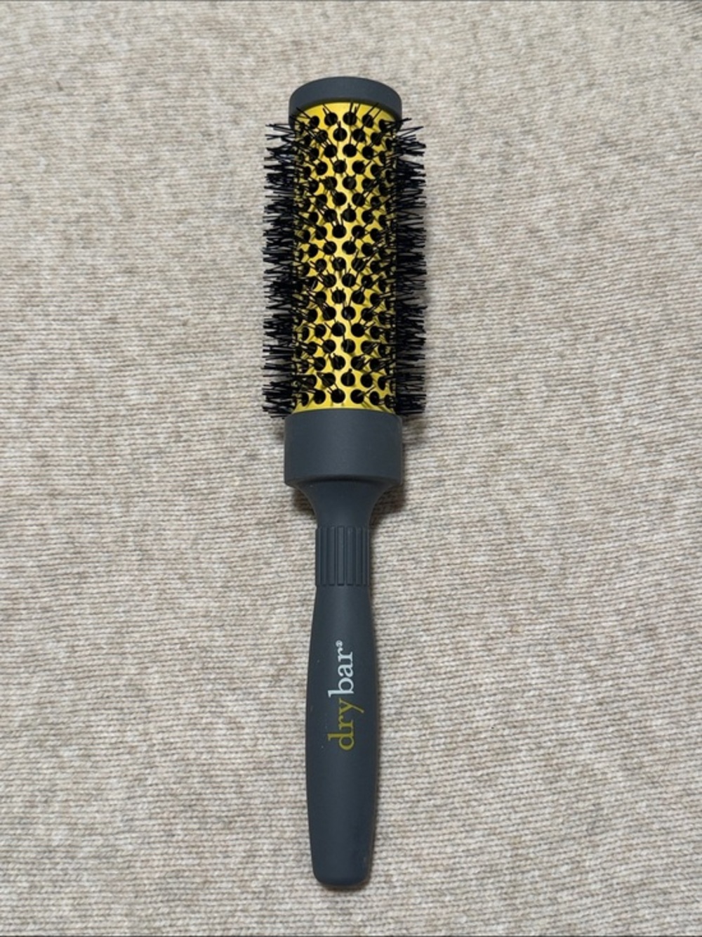 Drybar Yellow and Black Round Vent Ceramic Brush for Styling and Volume
